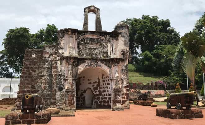 A Famosa fort ruins in Malacca, Malaysia